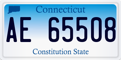 CT license plate AE65508