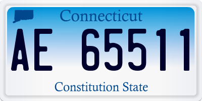 CT license plate AE65511