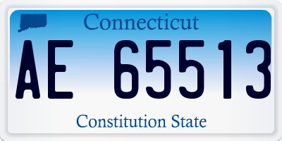CT license plate AE65513