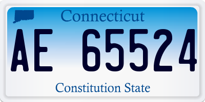 CT license plate AE65524
