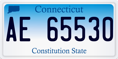 CT license plate AE65530