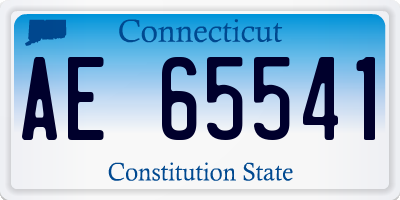 CT license plate AE65541