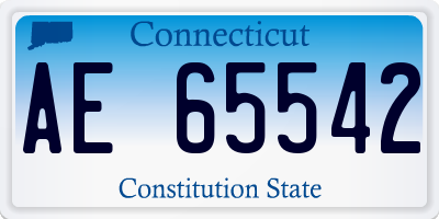 CT license plate AE65542