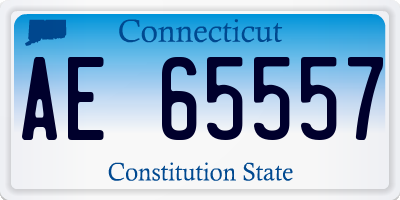 CT license plate AE65557