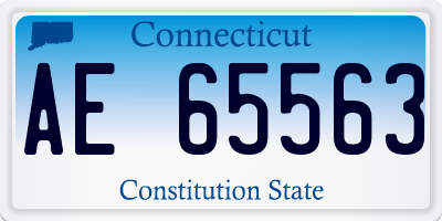 CT license plate AE65563