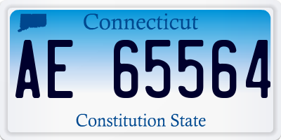 CT license plate AE65564