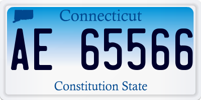CT license plate AE65566