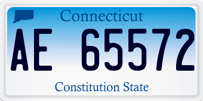 CT license plate AE65572