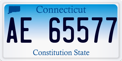 CT license plate AE65577