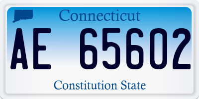 CT license plate AE65602