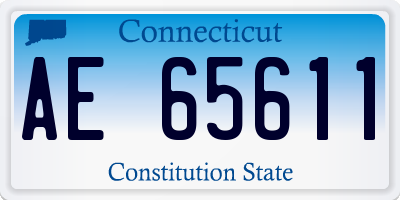 CT license plate AE65611