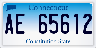 CT license plate AE65612