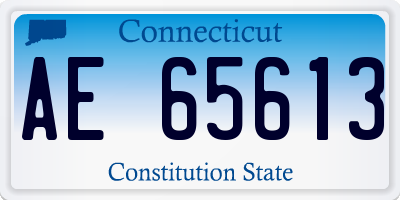 CT license plate AE65613