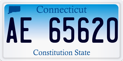 CT license plate AE65620