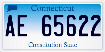 CT license plate AE65622