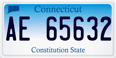 CT license plate AE65632