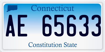 CT license plate AE65633