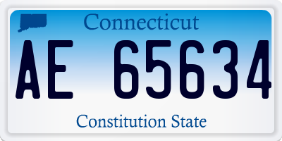 CT license plate AE65634
