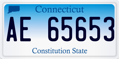 CT license plate AE65653