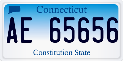 CT license plate AE65656
