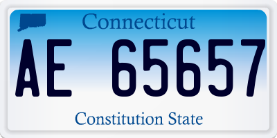CT license plate AE65657