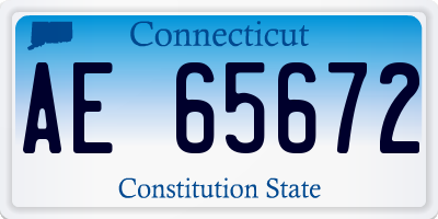 CT license plate AE65672