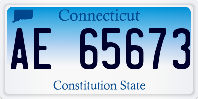 CT license plate AE65673