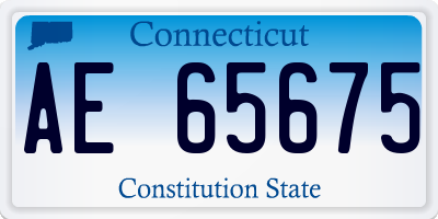 CT license plate AE65675
