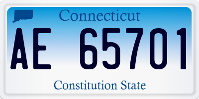 CT license plate AE65701