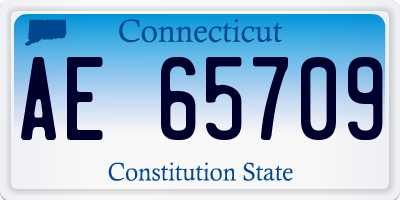 CT license plate AE65709