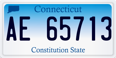 CT license plate AE65713