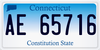 CT license plate AE65716