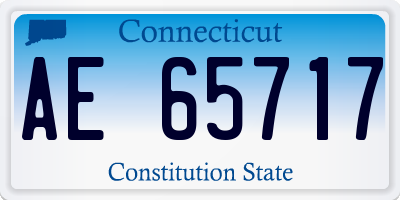 CT license plate AE65717