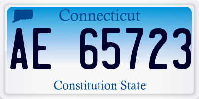 CT license plate AE65723