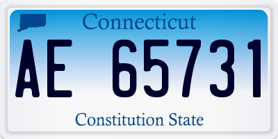 CT license plate AE65731