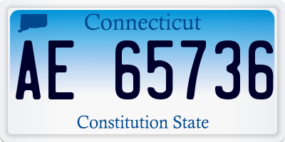 CT license plate AE65736