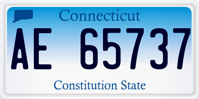 CT license plate AE65737