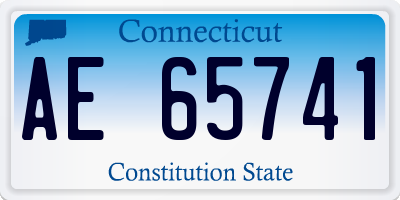 CT license plate AE65741