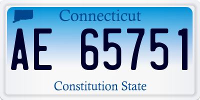 CT license plate AE65751