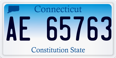 CT license plate AE65763
