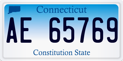 CT license plate AE65769