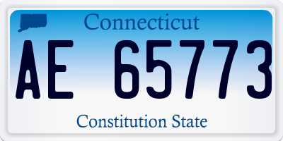 CT license plate AE65773