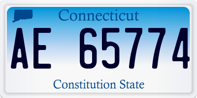 CT license plate AE65774