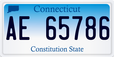 CT license plate AE65786