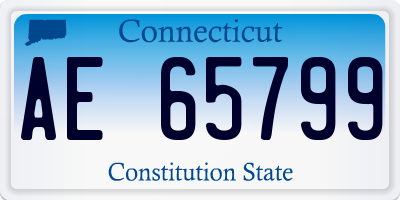 CT license plate AE65799