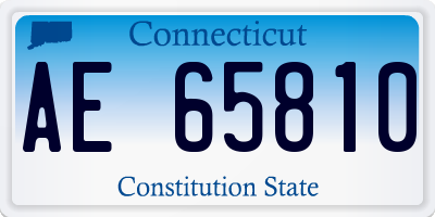 CT license plate AE65810