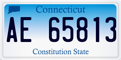 CT license plate AE65813