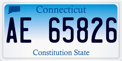 CT license plate AE65826