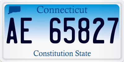 CT license plate AE65827