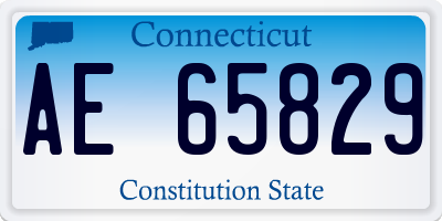 CT license plate AE65829
